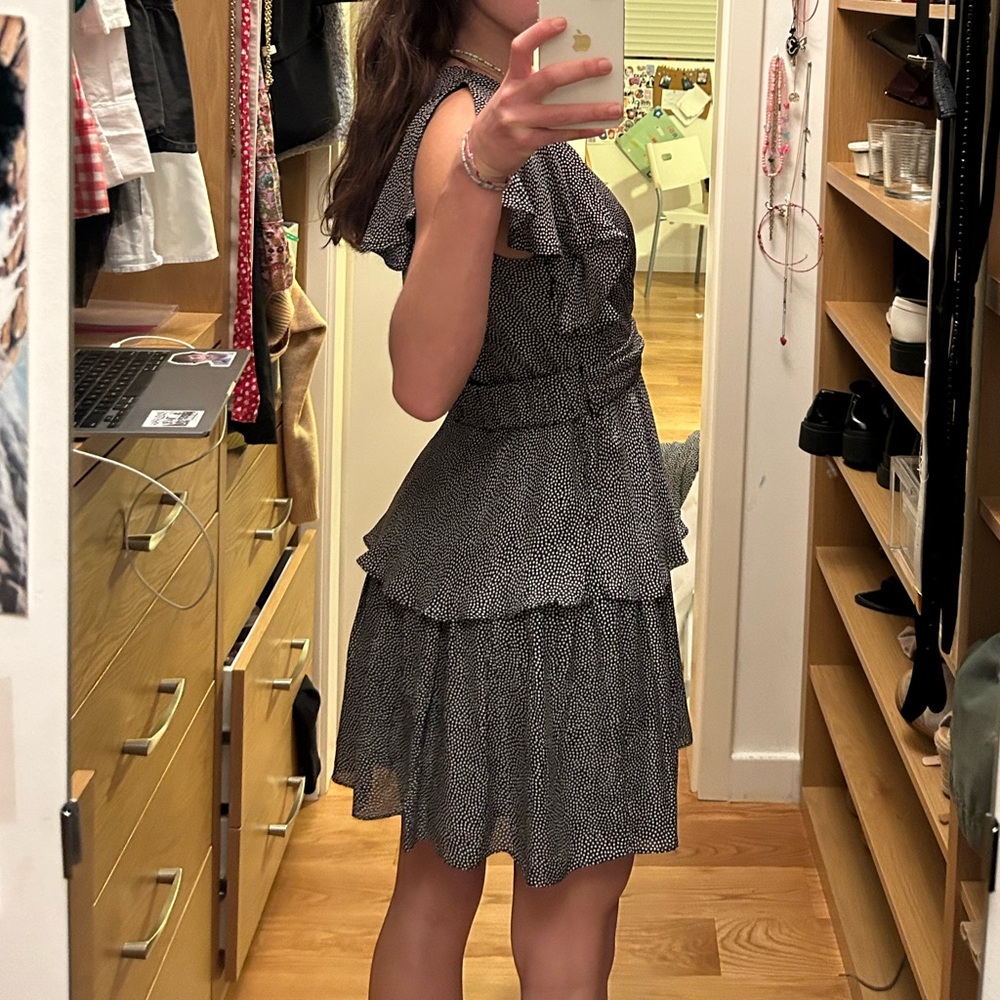 ALC POLKA DOT RUFFLE MINI DRESS - Picture 3 of 6
